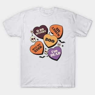 Spooky Hearts & Skulls T-Shirt